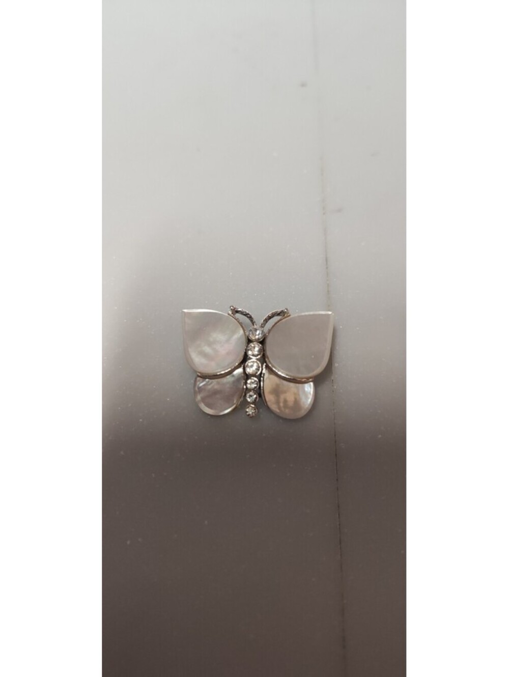 Vintage MONET Butterfly Brooch Lot 3 Signed Gold Tone Rhinestone Enamel - Picture 3 of 7